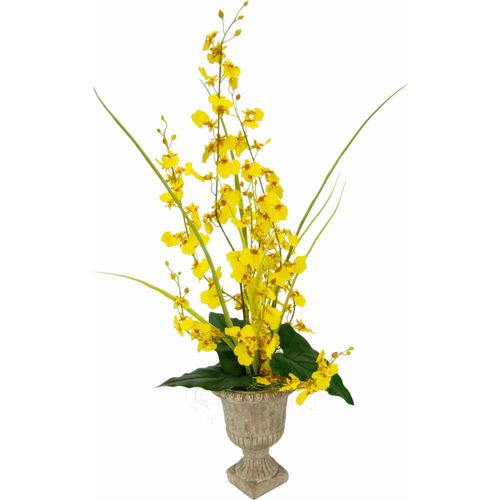Kunstpflanze I.GE.A., gelb, B:27cm H:72cm T:22cm, Polyester, Kunstpflanzen