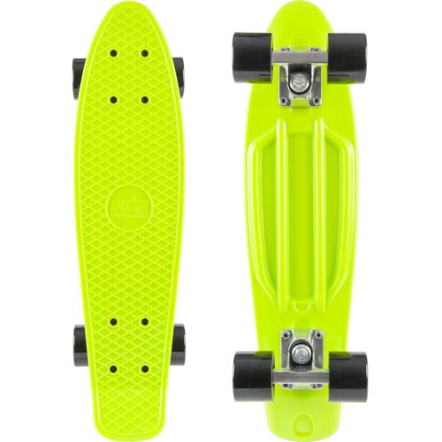 Skateboard STAR-SKATEBOARD, grün (neongrün, schwarz), Skate-/Longboards, Kinder, Kicktail