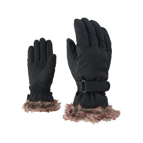 Skihandschuhe ZIENER "KIM", Damen, Gr. 8, schwarz, Kunstfaser, Handschuhe