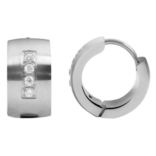 Paar Creolen ADELIA´S, silber, Ohrringe, Damen, Damen, Edelstahl