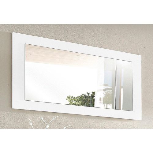 Spiegel BORCHARDT MÖBEL "Rena", weiß, B:89cm H:45cm T:2cm, Glas, Spiegel, mit Rahmen