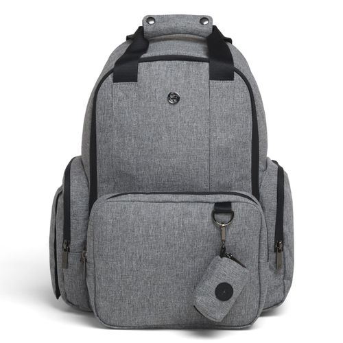 Wickeltasche HUGGIES BABYWEAR, Baby, grau (dk grau heather), Canvas, Nylon, Taschen, inklusive Wickelunterlage, ohne abgebildete Accessories
