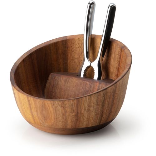 Schale CONTINENTA, braun (holzfarben), B:19,5cm H:12,5cm T:19cm, Holzwerkstoff, Schüsseln, Holzschale Schale Deko-Schale Snackschale, mit Qualitätsknacker, Akazie 19,5x19x12,5 cm