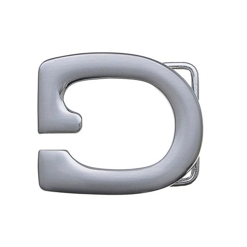 Gürtelschnalle, Damen, silber (silberfarben), Obermaterial: 100% Metall, RETTUNGSRING BY SHOWROOM 019, unifarben, klassisch,modisch, Gürtel, Wechselschnalle »Offen Rund Silber Satiniert«