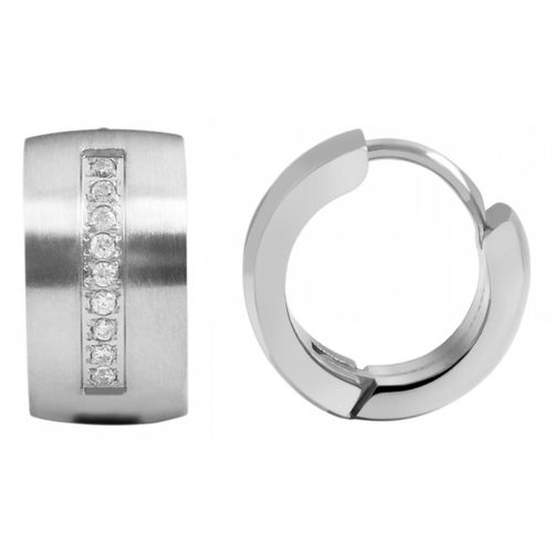 Paar Creolen ADELIA´S, silber, Ohrringe, Damen, Damen, Edelstahl