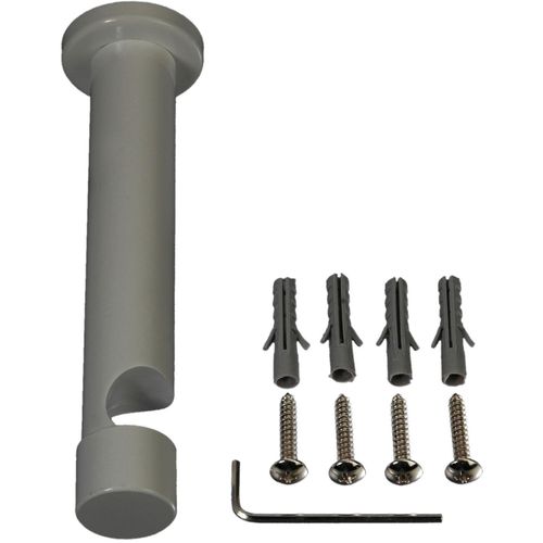 Träger LIEDECO, grau (aluminiumfarben), Ø:2cm, Gardinenstangenhalterungen, für Gardinenstangen Ø 20 mm