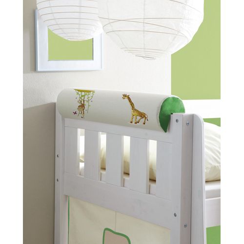 Nackenrolle TICAA, grün (beige, erdgrün), L:79cm Ø:16,5cm, Baumwolle, Funktionskissen