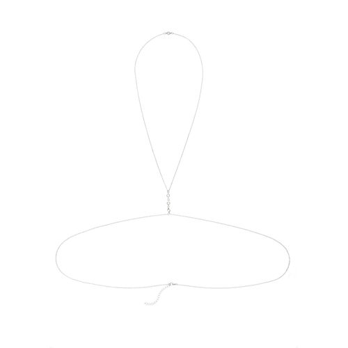Lange Kette LASCANA, Damen, Gr. Metall, silber (silberfarben), Halsketten, Körperkette, Kettengürtel, Bikinikette, Halskette, Halsschmuck