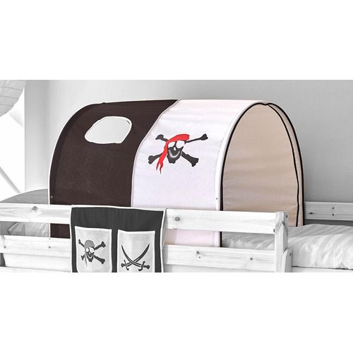 Betttunnel TICAA, schwarz-weiß (schwarz, weiß), B:89cm H:75cm L:100cm, Baumwolle, Spieltunnel