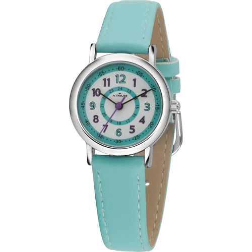 Quarzuhr ATRIUM, blau (türkis), Armbanduhren, Kinder, Armbanduhr,Kinderuhr,Mädchen,Jungen, Lernuhr,Schulanfang, Geschenkidee