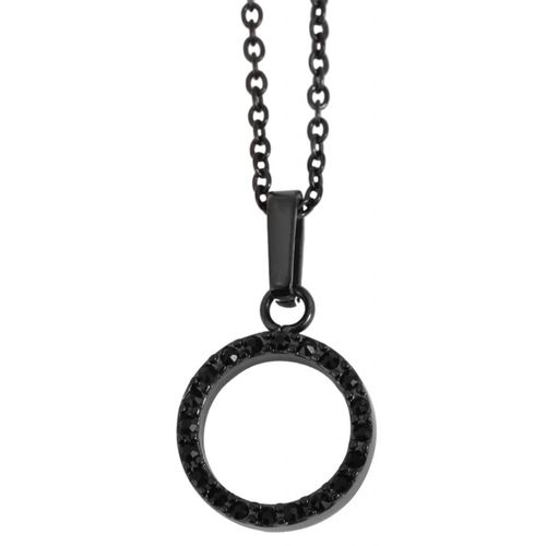 Kette mit Anhänger ADELIA´S, schwarz, Halsketten, Damen, unbekannt, Edelstahl