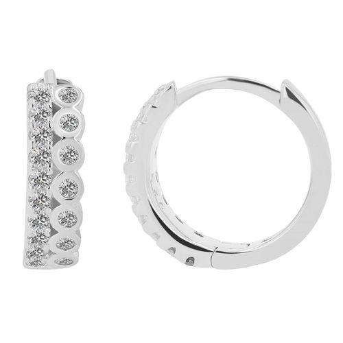 Paar Creolen ADELIA´S, silber, Ohrringe, Damen, Damen, Silber 925 (Sterlingsilber)