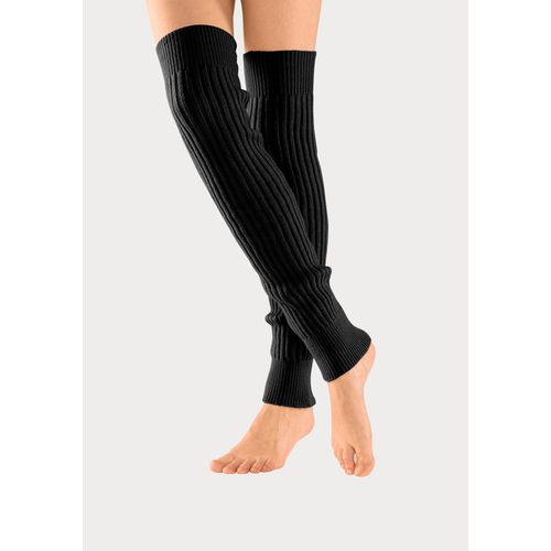 Beinstulpen LAVANA, Damen, Gr. - (35/42), schwarz, Rippware, Obermaterial: 100% Polyester, unifarben, Basic, Stulpen, in modischer Rippstruktur