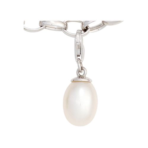 Charm Perle JOBO, silber (silber 925), Charms, Damen, Silber 925 (Sterlingsilber), Perlen, 925 Silber mit einer Süßwasser-Zuchtperle