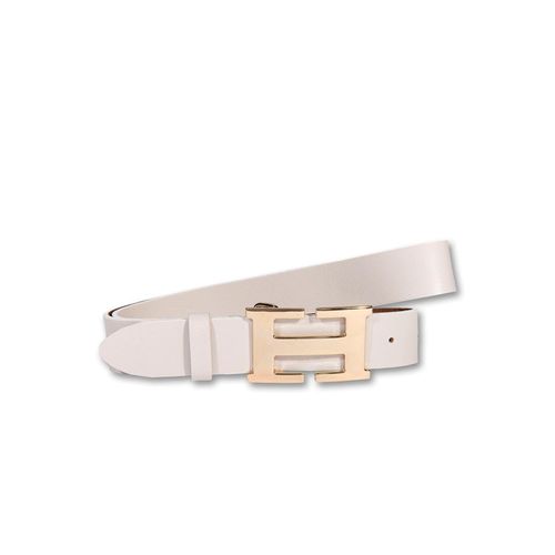 Koppelgürtel SILBERGIFT, Damen, Gr. 90, beige, Rindsleder, unifarben, modisch, Gürtel, mit grafischer goldfarbener Gürtelschnalle
