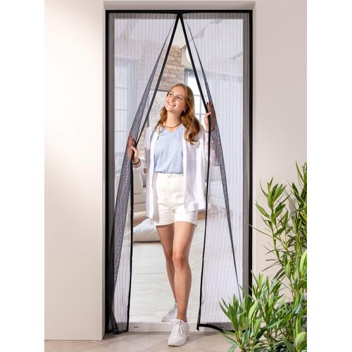 Türvorhang HEINE HOME, schwarz, B:100cm H:220cm, Polyester, Gardinen