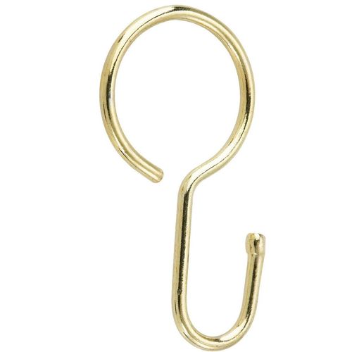 Gardinenhaken GARESA "Gardinenhaken für Strang/Seilgarnitur" Gr. 1, grau (messingfarben), Ø:2cm, Gardinenbefestigungen, Gardinenhaken, Seilgarnitur