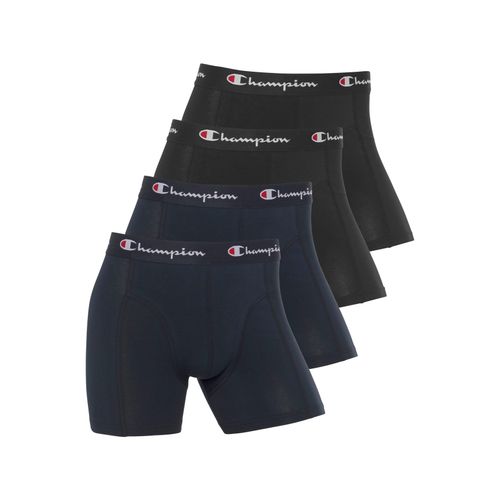 Boxershorts CHAMPION, Herren, Gr. L (50), blau (marine, schwarz), Obermaterial: 95% Baumwolle, 5% Elasthan, Unterhosen