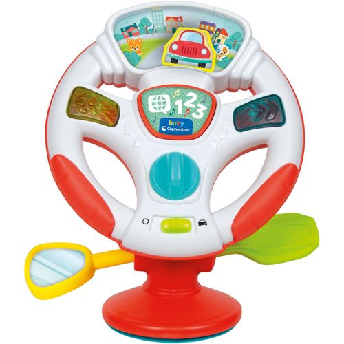 Lernspielzeug CLEMENTONI "Baby Clementoni, Aktivitäts-Lenkrad", bunt, Lernspielzeug, Kinder, Mit Licht und Sound