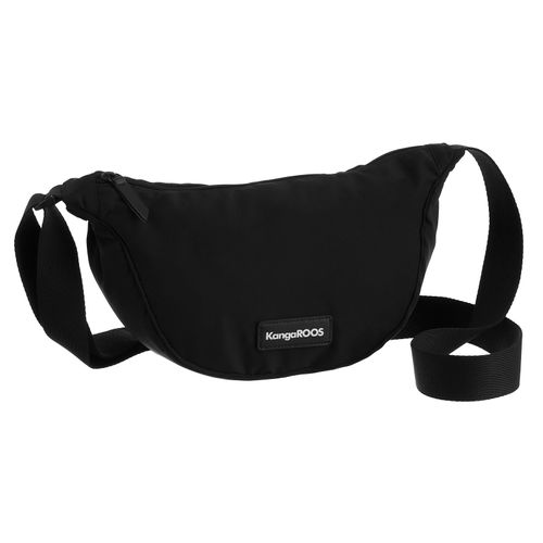 Umhängetasche KANGAROOS, Damen, Gr. B/H/T: 30cm x 16cm x 9cm, schwarz, Nylon, Taschen, Schultertasche Bauchtasche