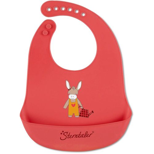 Lätzchen STERNTALER "Lätzchen Silikon, Emmily, hellrot", Baby, rot (hellrot), Silikon, Lätzchen