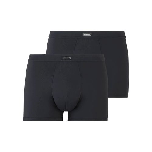 Boxershorts BRUNO BANANI, Herren, Gr. S, schwarz, Microfaser, Obermaterial: 90% Polyamid, 10% Elasthan, unifarben, körpernah, Unterhosen, mit angesetztem Bündchen