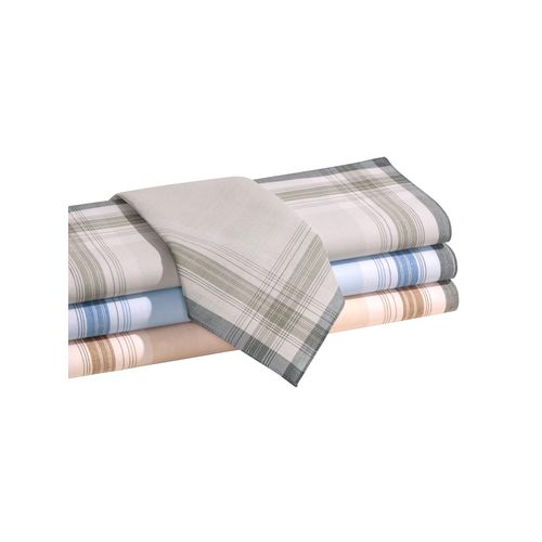 Taschentuch, Damen, Gr. 4-Stück-Packung, bunt (farbig, sortiert), Baumwolle, gemustert, Modetücher