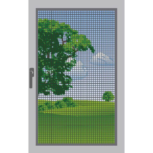 Moskitonetz WINDHAGER, grau (anthrazit), B:100cm L:120cm, Kunststoff, Schädlingsschutznetze, Insektenschutzgitter, BxH: 100x120 cm