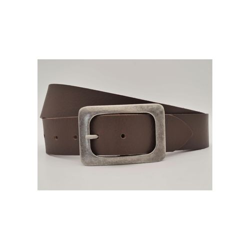 Ledergürtel ANNAMATONI, Damen, Gr. 100, braun, Rindsleder, casual, Gürtel, mit silbener Schließe