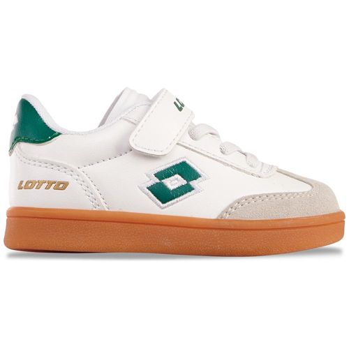 Sneaker LOTTO, Kinder, Gr. 21, grün (weiß, grün), Synthetik, unifarben mit Farbeinsatz, sportlich, Schuhe, - in kinderfußgerechter Passform