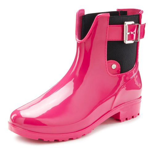 Gummistiefelette VIVANCE, Damen, Gr. 42, pink, Obermaterial: 100% PVC. Futter: 100% Textilmaterial. Decksohle: 100% Textilmaterial. Laufsohle: 100% Synthetik, unifarben, glänzend, casual, Schuhe Chelseaboots Schlupfboots Gummiboots, Gummistiefel im Chelsea-Look, Schlupfstiefel, Boots, Stiefel VEGAN