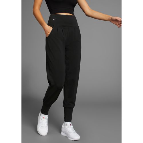 Yogahose FAYN SPORTS, Damen, Gr. 46, N-Gr, schwarz, Jersey, Obermaterial: 56% Baumwolle, 38% Viskose, 6% Elasthan, unifarben, sportlich, loose fit, Hosen