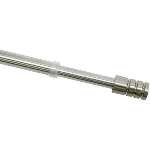 Vitragenstange GARDINIA Gr. 2, silber (edelstahlfarben), Ø:10mm, Gardinenstangen, Serie Vitragestange Zylinder Ø 10 mm