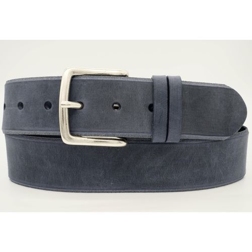 Ledergürtel ANNAMATONI, Damen, Gr. 100, blau (marine), Rindsleder, unifarben, casual, Gürtel