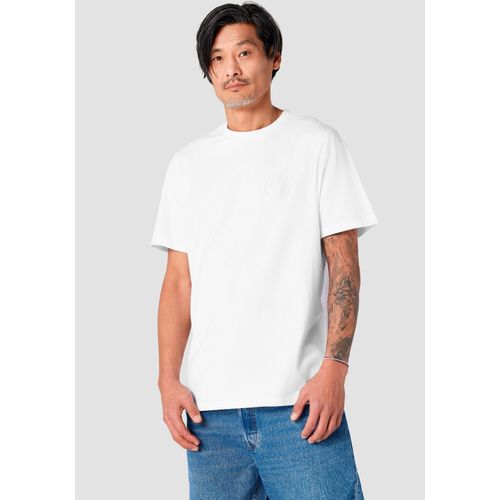Oversize-Shirt BMW, Herren, Gr. XL, weiß, Obermaterial: 100% Baumwolle, unifarben, casual, oversize normal, Rundhals, Kurzarm, Shirts, mit Logostickerei auf Brusthöhe