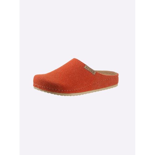 Hausschuh MUBB, Damen, Gr. 37, orange, Wolle, sportlich, Schuhe