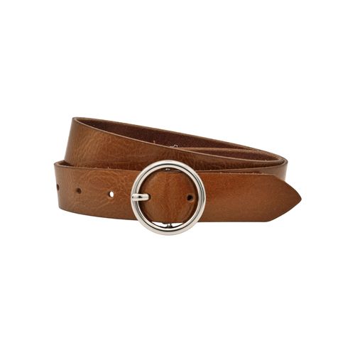Ledergürtel ANNAMATONI, Damen, Gr. 105, braun (cognac), Leder, unifarben, modisch, Gürtel, Leicht genarbte Oberflächenstruktur