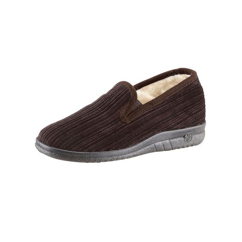 Hausschuh LANDGRAF, Herren, Gr. 44,mit Warmfutter, braun, Synthetik, Schuhe