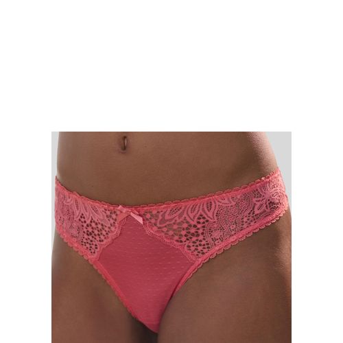 String VIVANCE, Damen, Gr. 32/34, orange (koralle), Microtouch, Obermaterial: 90% Polyamid, 10% Elasthan, körpernah, Unterhosen, mit seitlichen Spitzeneinsätzen in blumiger Optik