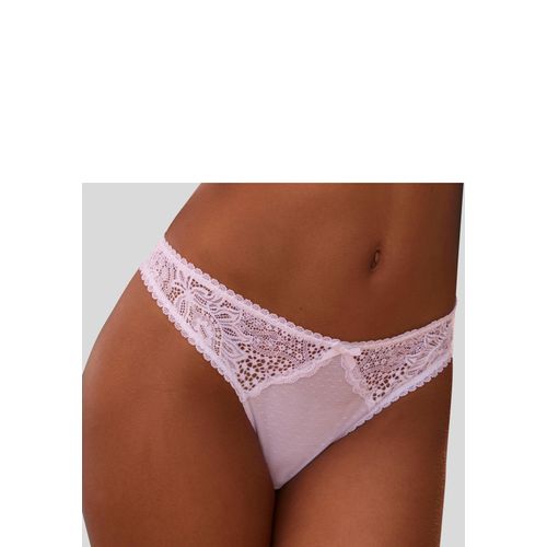String VIVANCE, Damen, Gr. 44/46, weiß, Microtouch, Obermaterial: 90% Polyamid, 10% Elasthan, körpernah, Unterhosen, mit seitlichen Spitzeneinsätzen in blumiger Optik