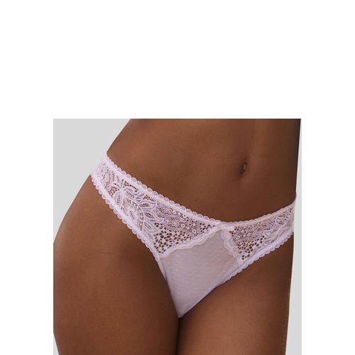 String VIVANCE, Damen, Gr. 40/42, weiß, Microtouch, Obermaterial: 90% Polyamid, 10% Elasthan, körpernah, Unterhosen, mit seitlichen Spitzeneinsätzen in blumiger Optik
