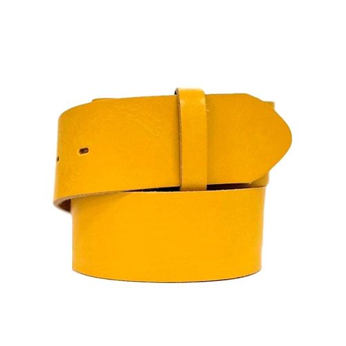 Gürtelriemen, Damen, Gr. 90, gelb, Rindsleder, RETTUNGSRING BY SHOWROOM 019, unifarben, modisch, Gürtel