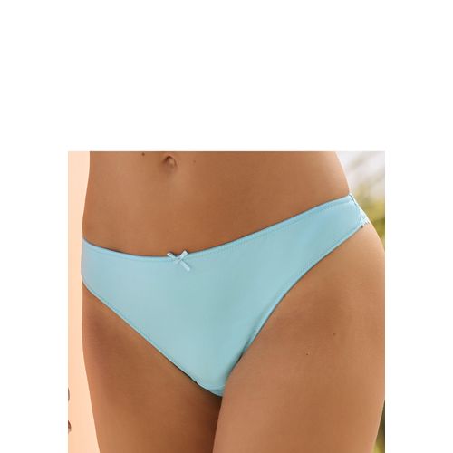 String VIVANCE, Damen, Gr. 36/38, blau (türkis), Microtouch, Spitze, Obermaterial: 68% Polyester, 21% Polyamid, 11% Elasthan, Unterhosen, aus floraler Jacquardspitze und weichem Microtouch-Material
