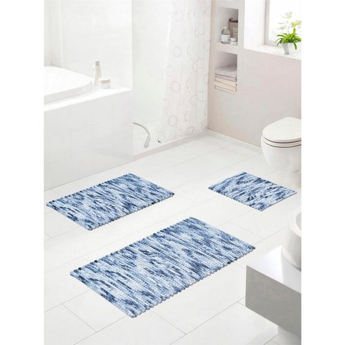 Badematte GRUND Gr. 1, blau (blau, meliert), rechteckig (50cm x 60cm),, Badematten