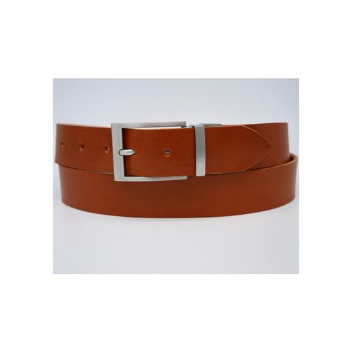 Ledergürtel ANNAMATONI, Damen, Gr. 100, braun (cognac), Rindsleder, unifarben, casual, Gürtel