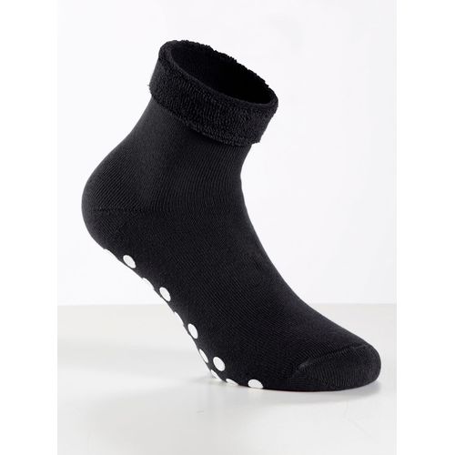 ABS-Socken WÄSCHEPUR, Damen, Gr. 2/39, schwarz, 80% Baumwolle, 15% Polyamid, 5% Elasthan, Socken