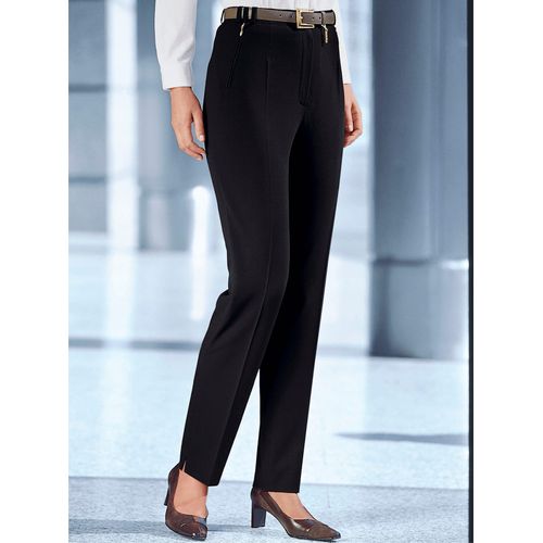 Bügelfaltenhose CLASSIC BASICS, Damen, Gr. 225, Extrakurzgrößen, schwarz, 100% Polyester, unifarben, lang, Hosen