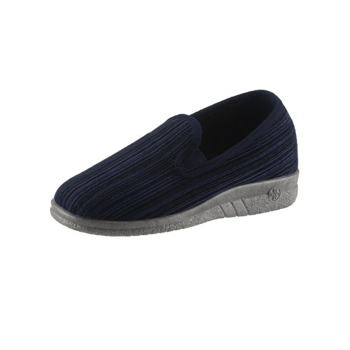 Hausschuh LANDGRAF, Herren, Gr. 41,mit Textilfutter, blau (marine), Synthetik, Schuhe