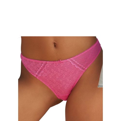 String VIVANCE, Damen, Gr. 32/34, pink, Microfaser, Obermaterial: 80% Polyamid, 20% Elasthan, figurbetont, Unterhosen, aus dezent transparenter Spitze