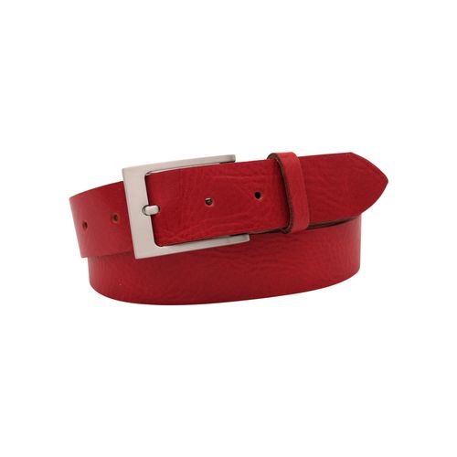 Ledergürtel ANNAMATONI, Damen, Gr. 100, rot, Rindsleder, unifarben, klassisch,modisch, Gürtel